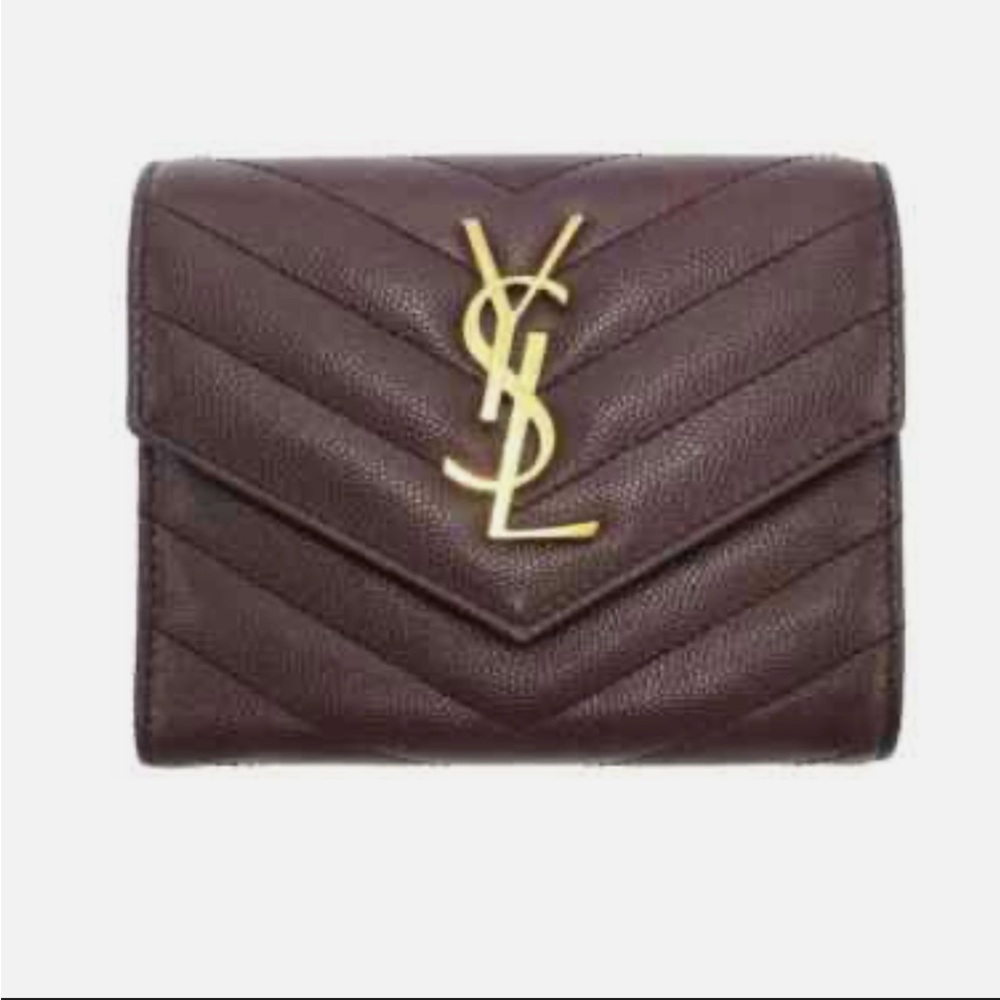 Yves Saint Laurent Deep Purple Leather Wallet